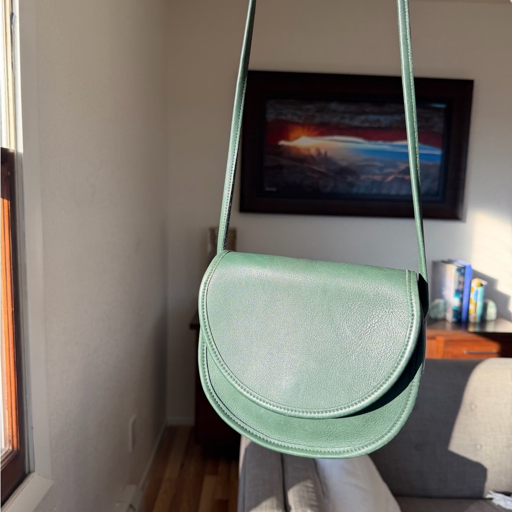 RARE Coach vintage green leather crossbody bag - Picture 2 of 16